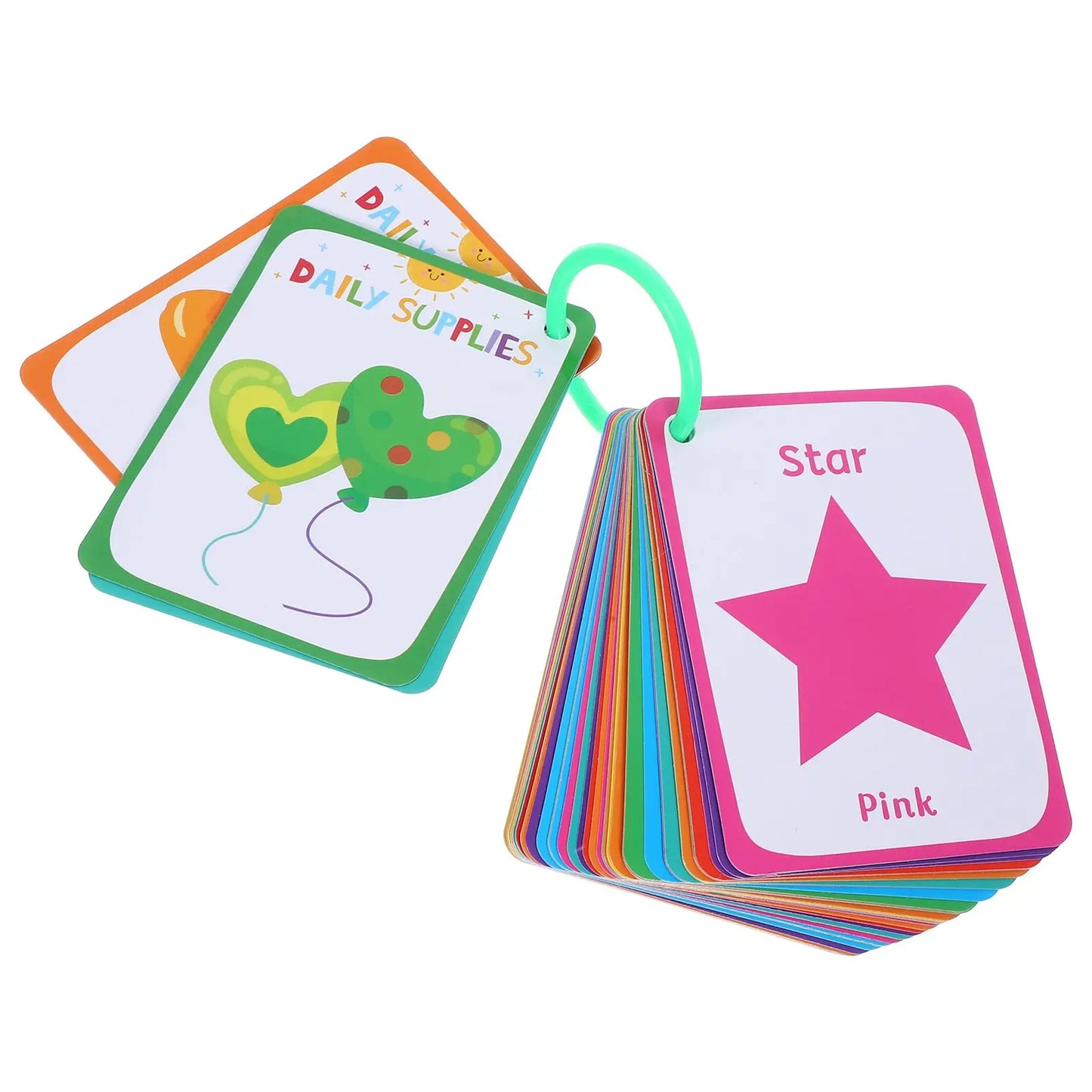 49 Pcs Early Education Cognitive Cards Kids Shapes Geometric Flashcards Portable Sensory Learning Toddler Baby Preschool