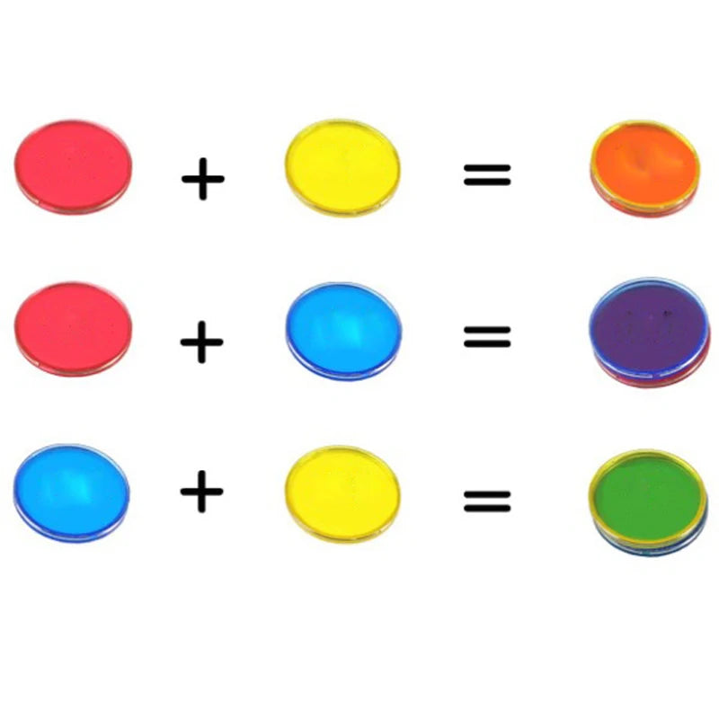 100Pcs Montessori Color Cognitive Math Learning Education Toys For Children Magnetic Stick With Plastic Coin Classroom Supplies