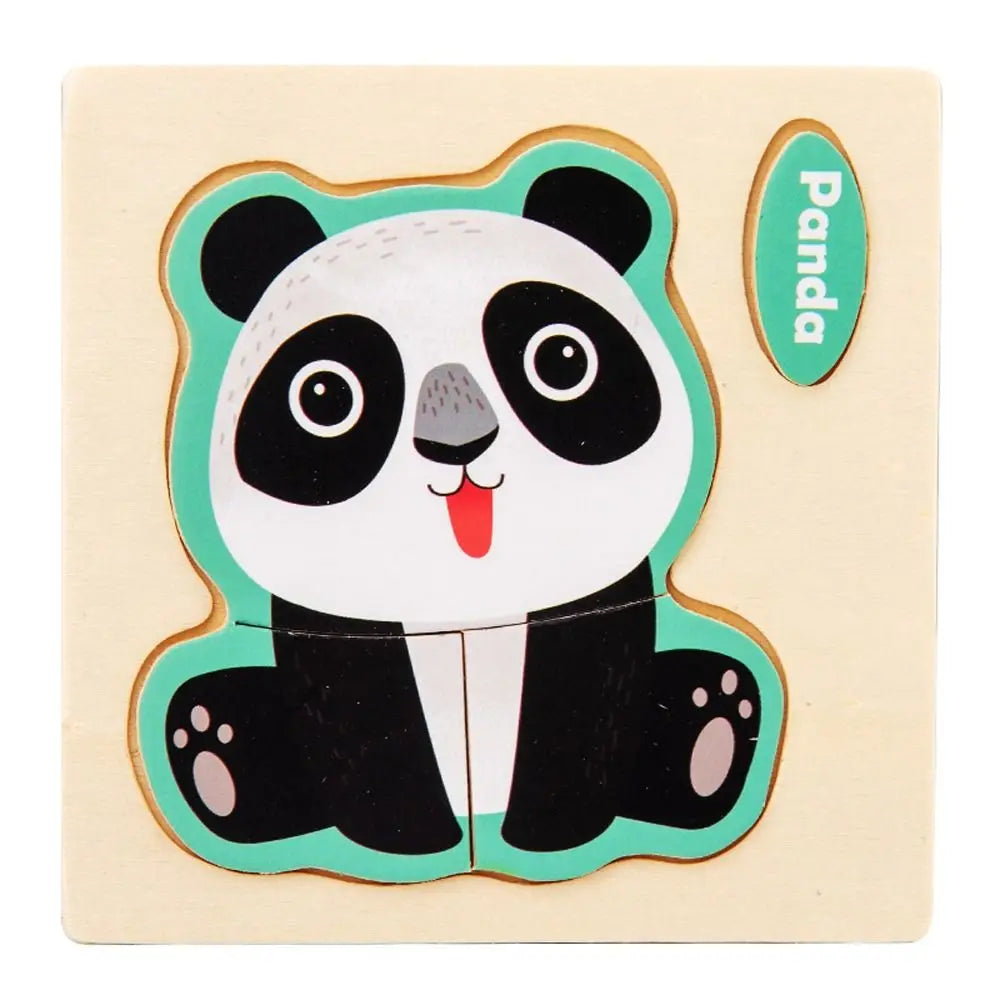 Wood 3D Animal Jigsaw Traffic Jigsaw Toys Multiple-topic Puzzle 3D Wooden Puzzle Animal Learning Cognition Baby Montessori Toys