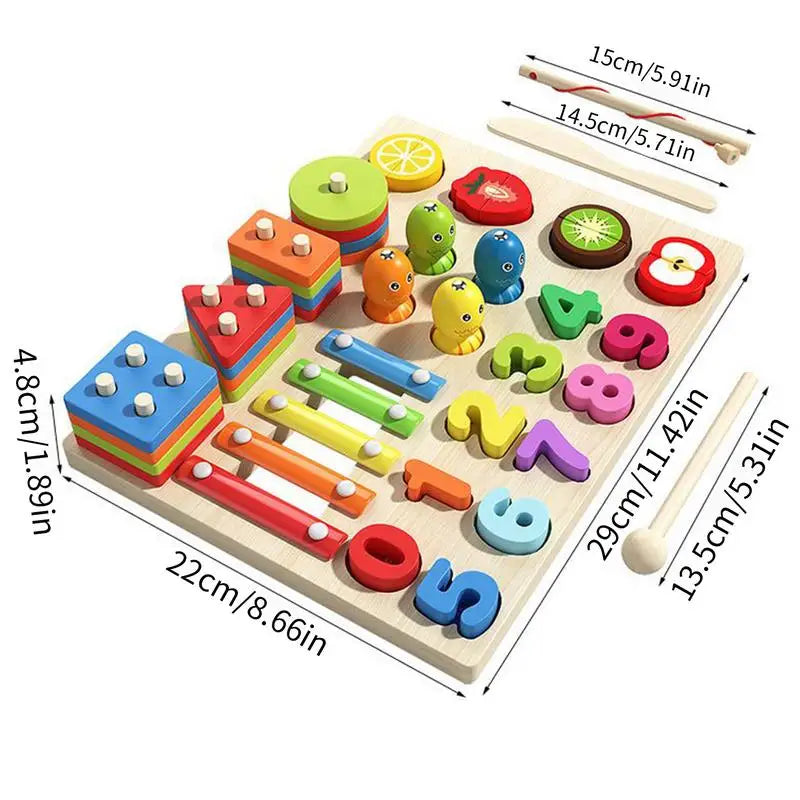 Matching Shape Sorters Toys Wooden Blocks Learning Educational Toy Preschool Math Blocks Game Developmental Sensory Supplies For
