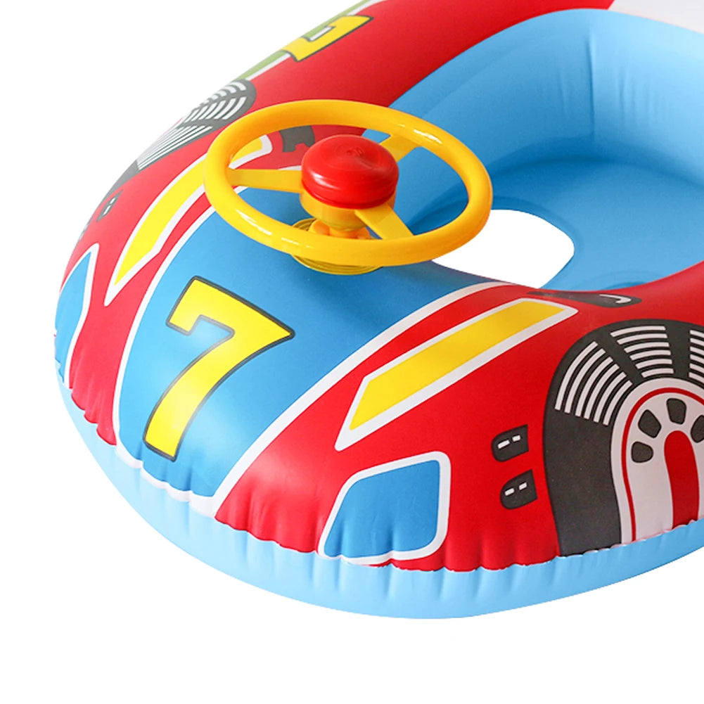 Inflatable Baby Swimming Rings Seat Floating Sun Shade Toddler PVC Swim Circle Fun Pool Bathtub Summer Beach Party Water Toys