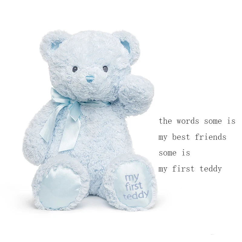36 cm Brown Teddy Bear Stuffed Animal Toy Sleeping Mate For Girl Boy Baby Kids Tie-Dye Rainbow Bear Plush Toys
