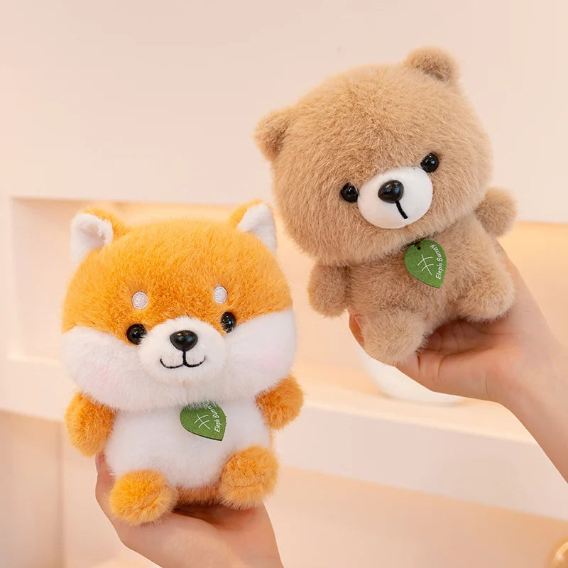15cm Cuddy Sitting Animals Corgi Dog Panda Bunny Soft Plush Dolls Stuffed Teddy Bear Pig Plushie Baby Toys Gifts For Children