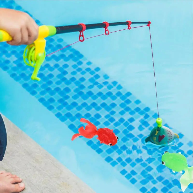 Toddler Fishing Toy Floating Water Toys With Net Floating Animal Fish Catching Game For Summer Little Boys Girls In Swimming