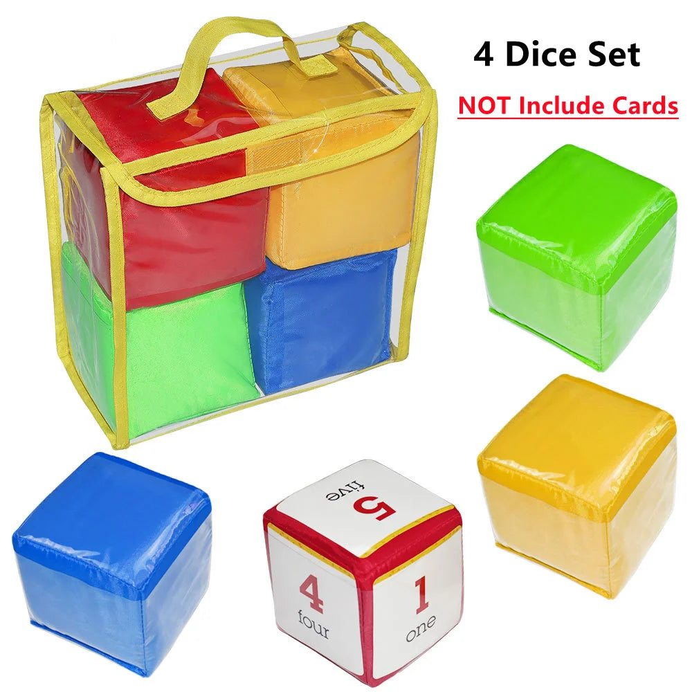 10cm Soft Big Dice Cognitive Cards Cognition Learning Educational Toys Classroom Supplies Teaching Aids Safety Baby Cube Blocks