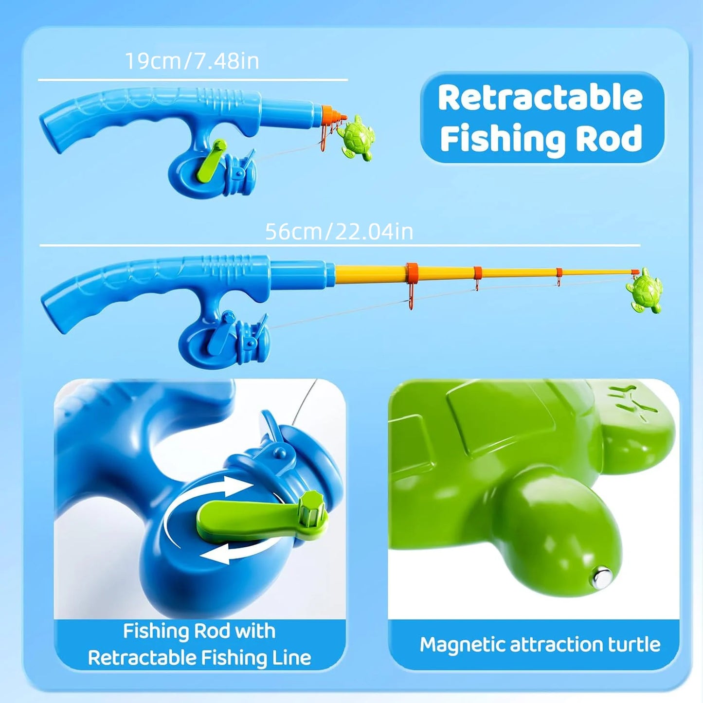 Magnetic Fishing Set Inflatable Pool Party Model Play Games & More Perfect Summer Outdoor Toy kids for Birthday Christmas Gifts