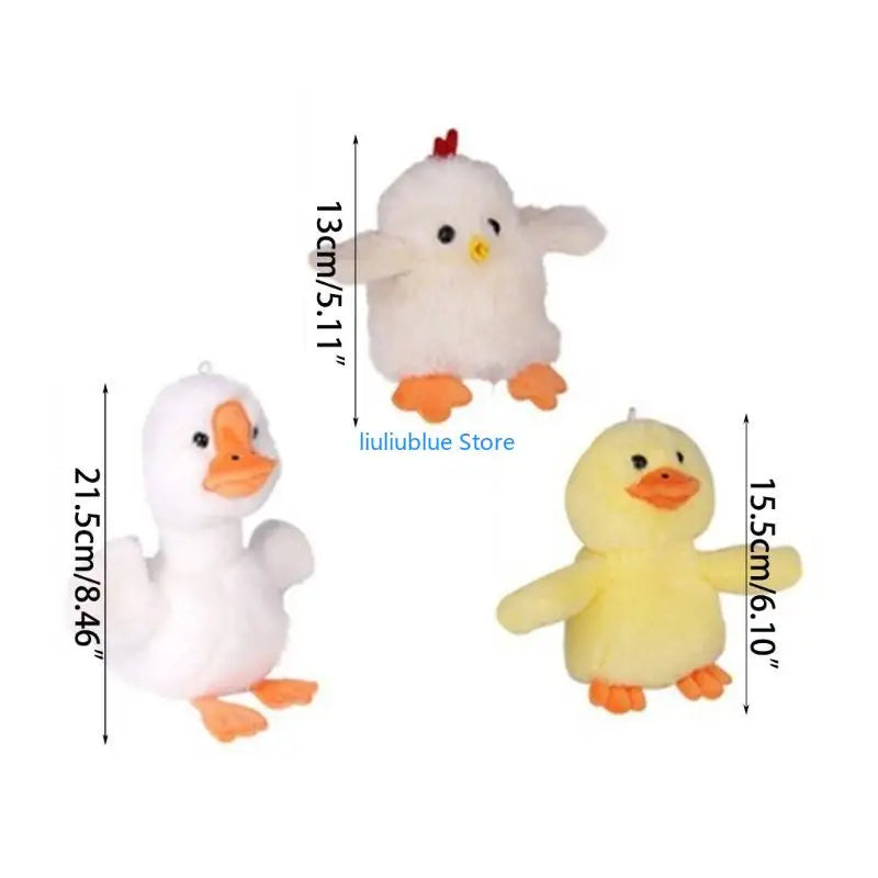 Funny Jumping Cartoon Chicken/Duck/Geese Electric Plush Toy Kids Education Doll 62CF