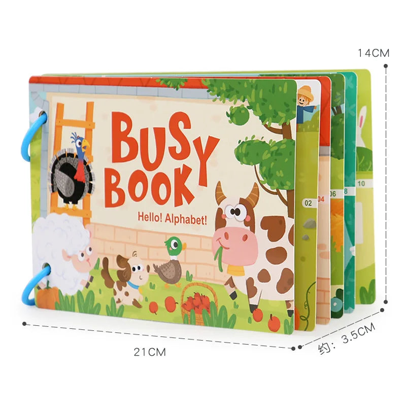 New Montessori Scene Stickers for Children DIY Hand-on Puzzle Reusable Books Cartoon Learning Cognition for Kids Gift