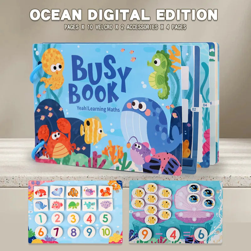 New Montessori Scene Stickers for Children DIY Hand-on Puzzle Reusable Books Cartoon Learning Cognition for Kids Gift
