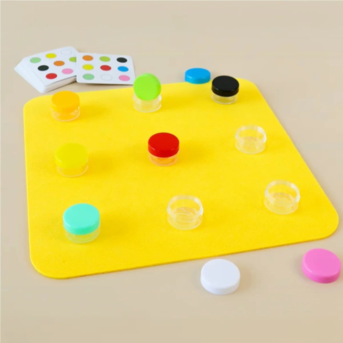 1Set Felt Color Matching Toy - Develops Problem Solving Skills and Hand-eye Coordination - Soft and Durable for Toddler Learning