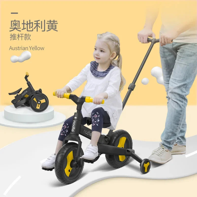 Multi-function balance car bicycle children's tricycle height adjustable folded toy Rocking Chair trolley baby gift