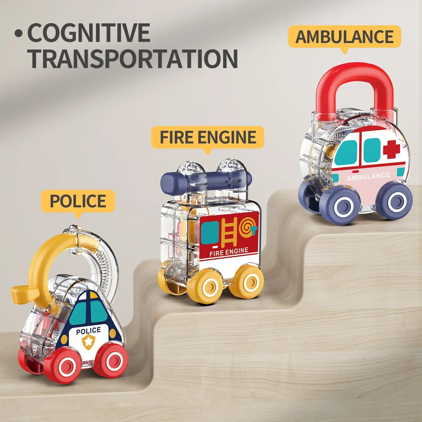 Baby Learning Lock with Key Car Games Learning Lock Unlock Car Toy Kids Montessori Educational Toys Number Matching Lock Toys
