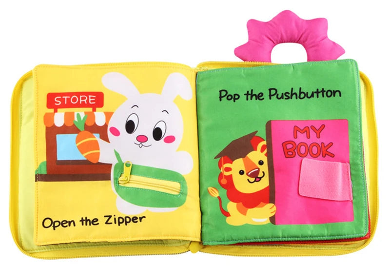 Baby Toy Soft 3D Cloth Book First Book Montessori Infant Early color Cognitive Educational Toys Learning Basic Life Skills Toys