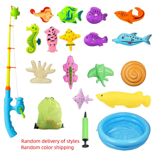 Magnetic Fishing Set Inflatable Pool Party Model Play Games & More Perfect Summer Outdoor Toy kids for Birthday Christmas Gifts