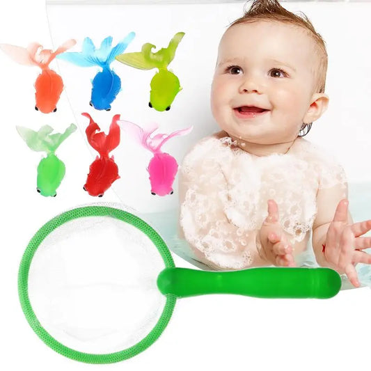 Toddler Fishing Toy Floating Water Toys With Net Floating Animal Fish Catching Game For Summer Little Boys Girls In Swimming