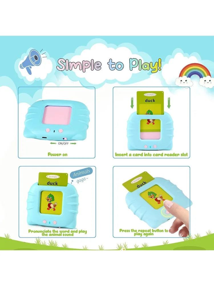 Talking  Cards for Toddlers: 384 Sight Words Speech Therapy Toys Learn Alphabet ABC Letters Colors Number Shapes Learning Toy