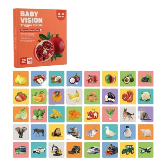 High Contrast Infant Visual Stimulation Card Cognition Early Educational Baby Vision Tigger Cards Color Learning