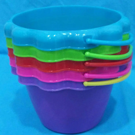 4 Pcs Plastic Bucket Beach Playthings Small Buckets Kids Sand Bulk Outdoor Toys