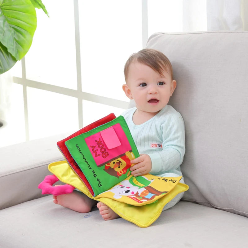 Baby Toy Soft 3D Cloth Book First Book Montessori Infant Early color Cognitive Educational Toys Learning Basic Life Skills Toys