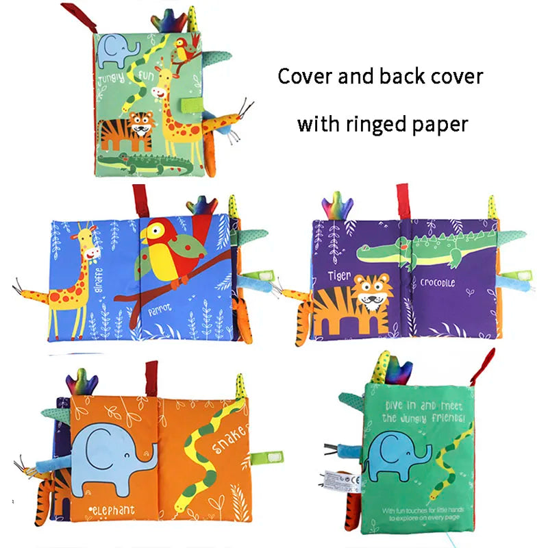 Baby Toy Soft 3D Cloth Book First Book Montessori Infant Early color Cognitive Educational Toys Learning Basic Life Skills Toys