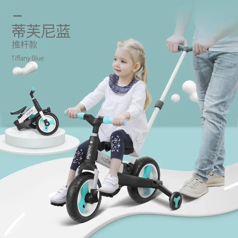 Multi-function balance car bicycle children's tricycle height adjustable folded toy Rocking Chair trolley baby gift