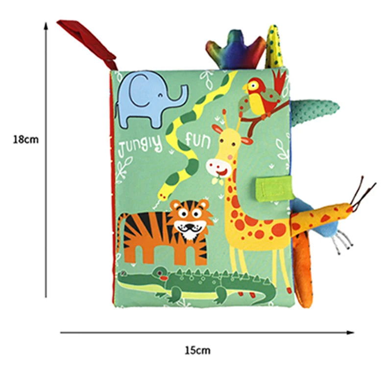 Baby Toy Soft 3D Cloth Book First Book Montessori Infant Early color Cognitive Educational Toys Learning Basic Life Skills Toys
