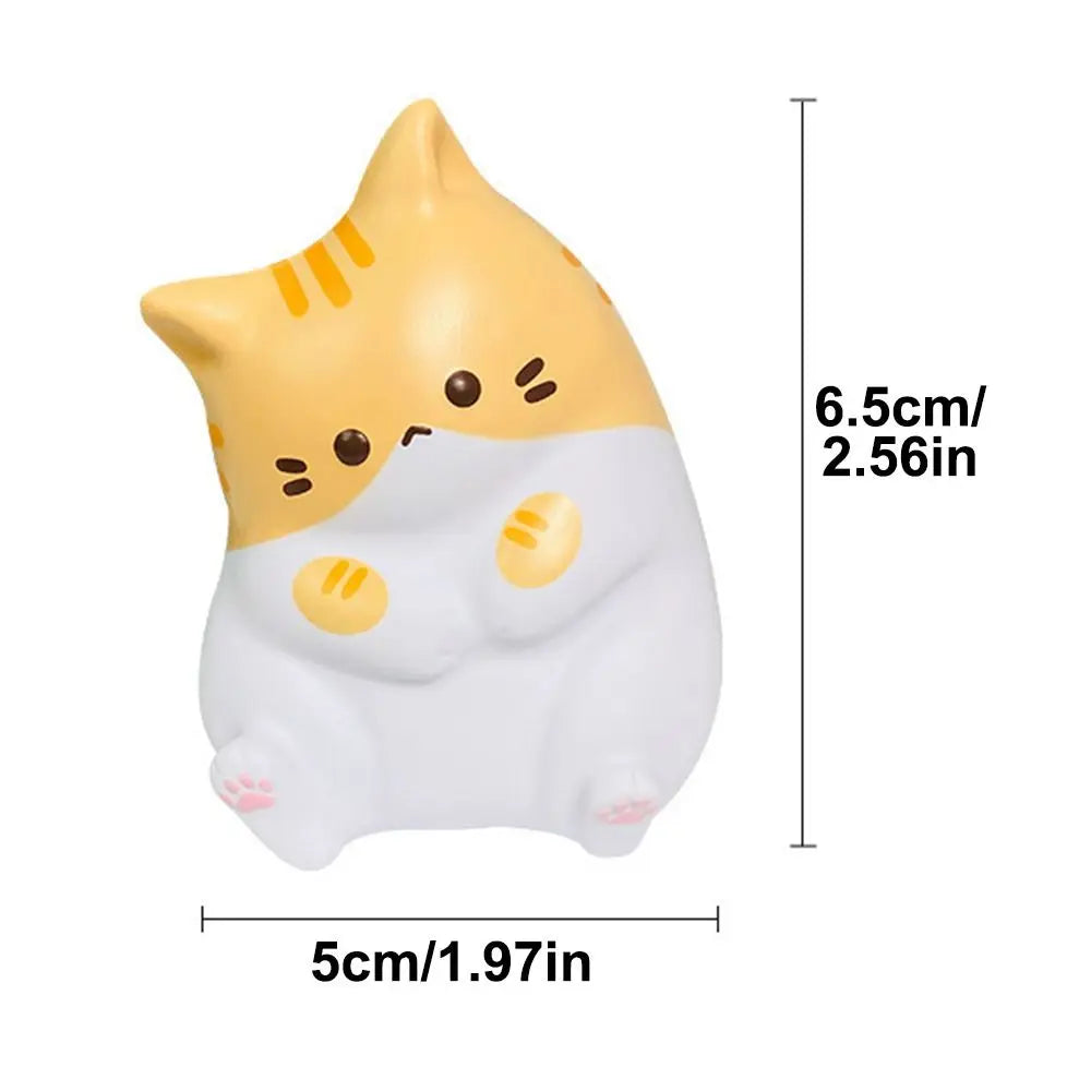 Kawaii Cartoon Cat Squeeze Toys Plushie Slow Rebound Decompression Doll Stress Release Cute Release Anxiety Toy