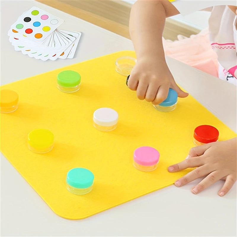 1Set Felt Color Matching Toy - Develops Problem Solving Skills and Hand-eye Coordination - Soft and Durable for Toddler Learning