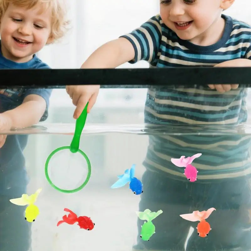 Toddler Fishing Toy Floating Water Toys With Net Floating Animal Fish Catching Game For Summer Little Boys Girls In Swimming